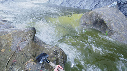 Digging a relief channel